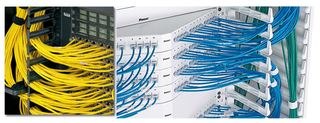 Picture on the left shows a left side routing and picture on the right shows a right sided routing