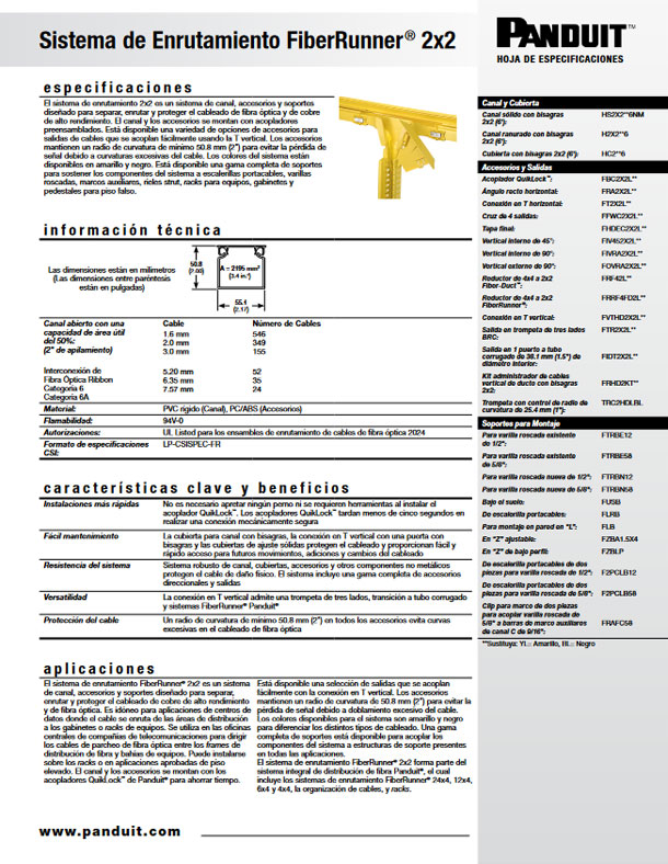 Panduit FVTHD2X2LYL 90-Degree Vertical Tee For 2x2 Fiber Runner Channel - Yellow
